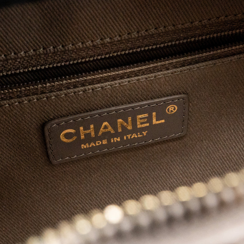Chanel Coco Curve Vanity Bag with Top Handle Calfskin Grey GHW