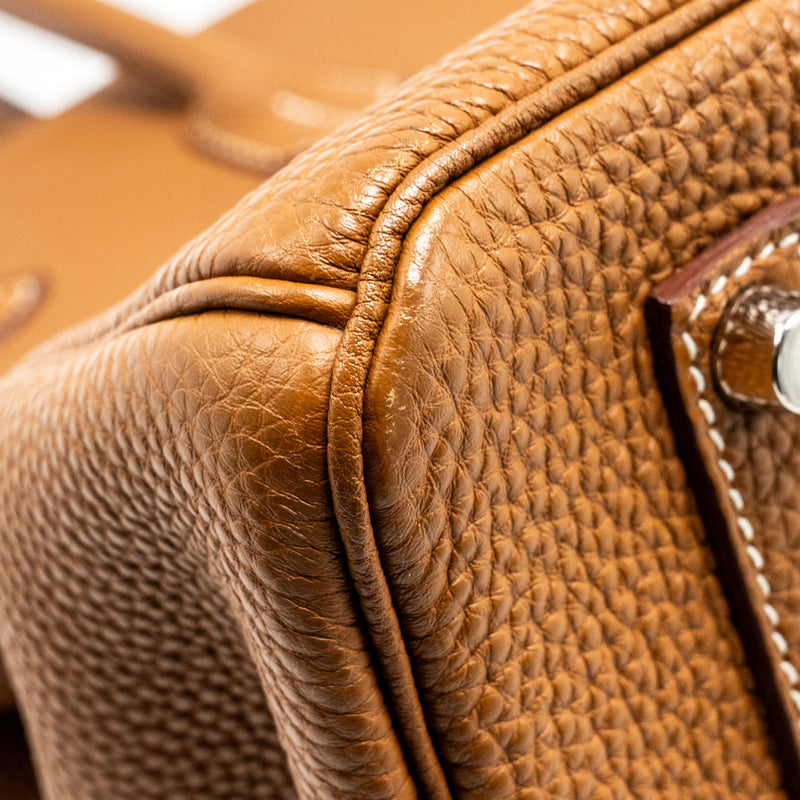 Hermes Birkin 35 Togo Gold SHW Stamp Square R