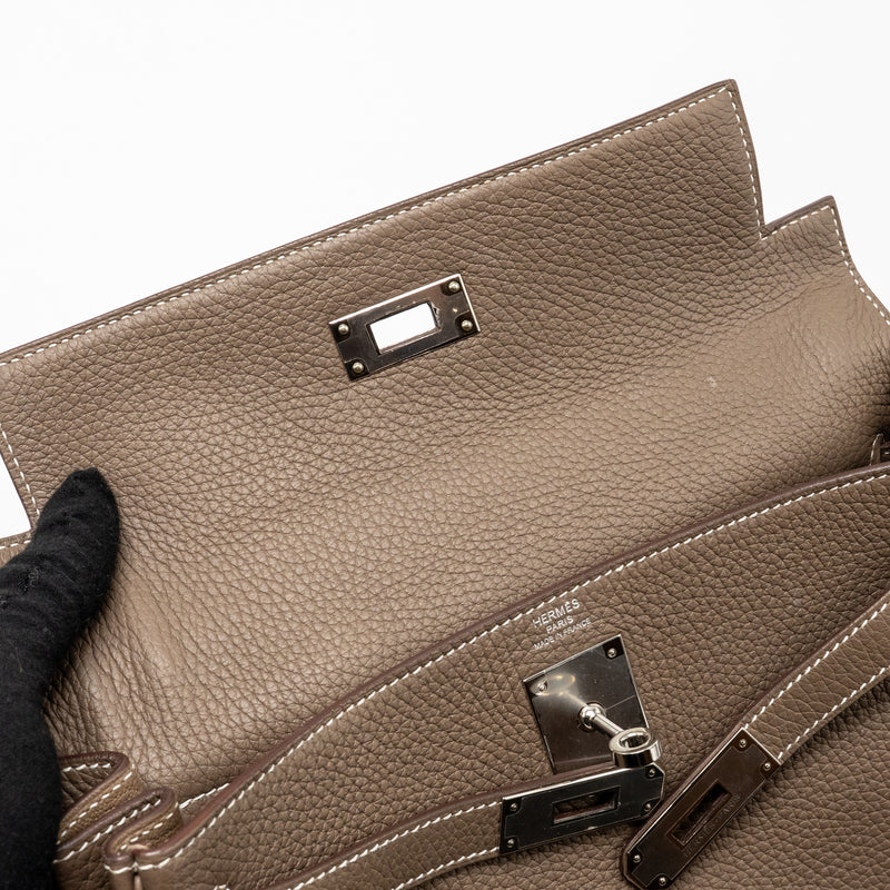 Hermes kelly 28 clemence etoupe SHW stamp Y