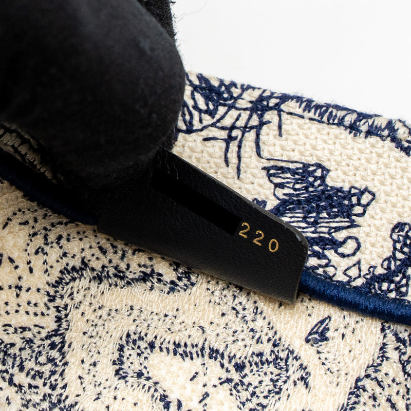 Dior Medium Book Tote Blue Toile de Jouy Embroidery