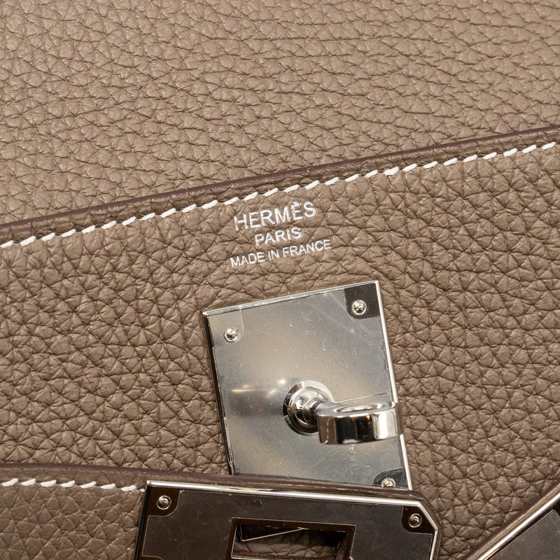 Hermes kelly 28 clemence etoupe SHW stamp Y