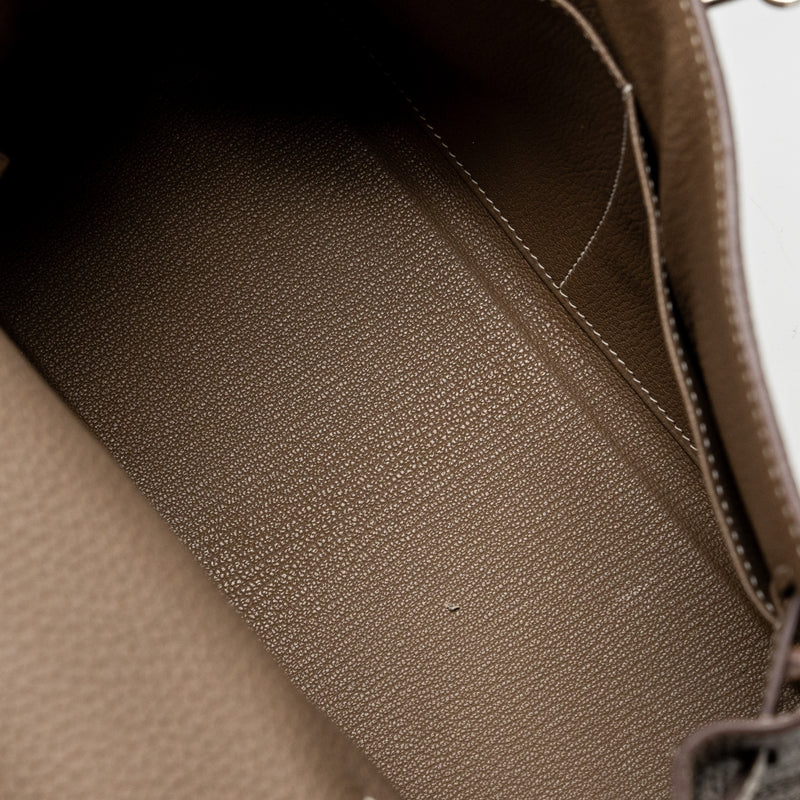 Hermes kelly 28 clemence etoupe SHW stamp Y