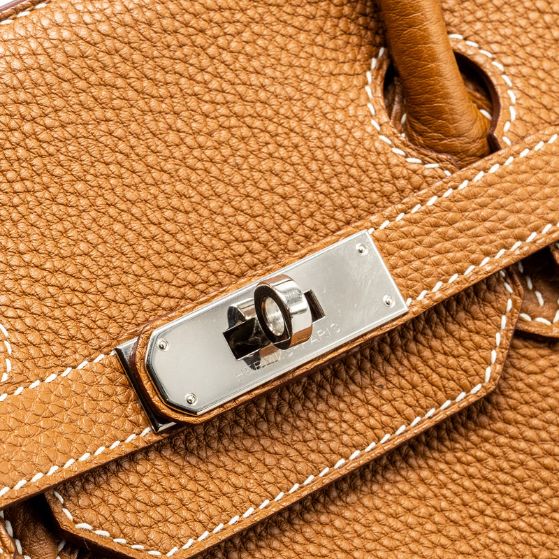 Hermes Birkin 35 Togo Gold SHW Stamp Square R