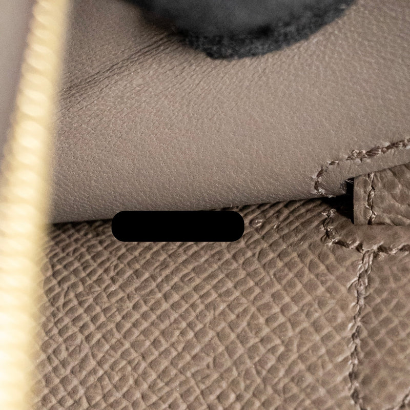 Hermes Kelly To Go Epsom Gris Etain GHW Stamp K