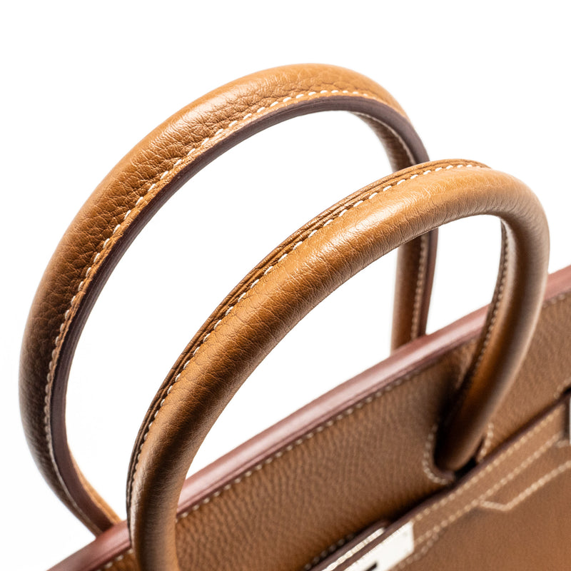 Hermes Birkin 35 Togo Gold SHW Stamp Square R