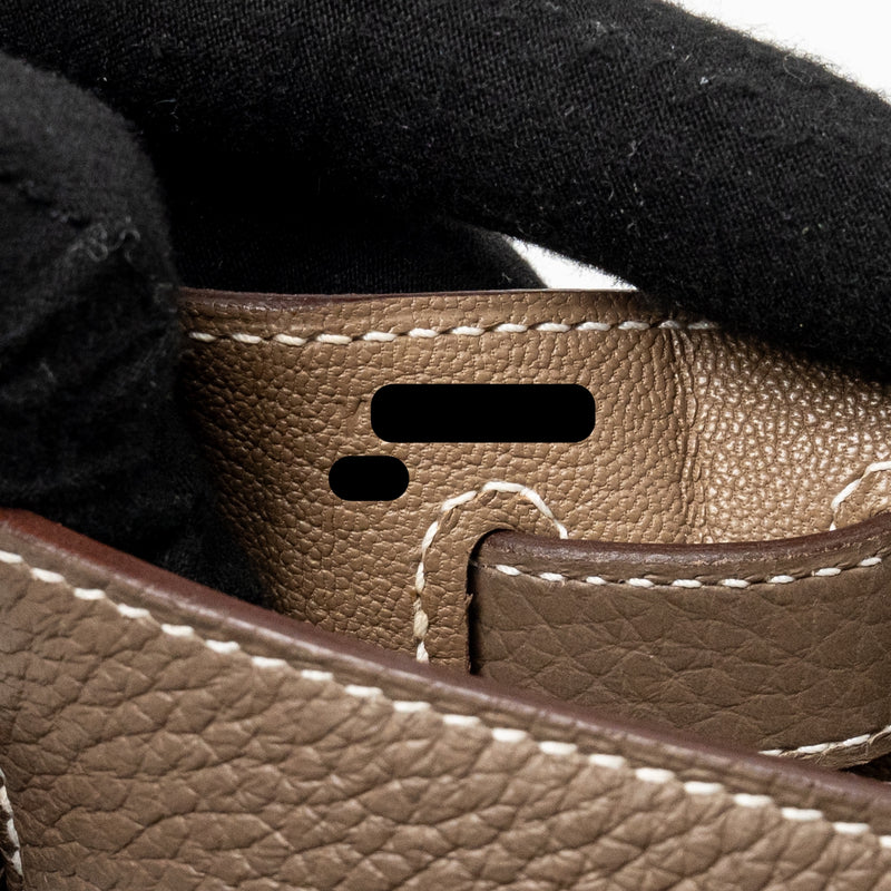 Hermes kelly 28 clemence etoupe SHW stamp Y