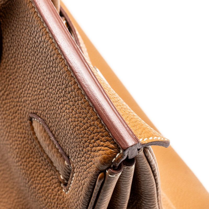 Hermes Birkin 35 Togo Gold SHW Stamp Square R
