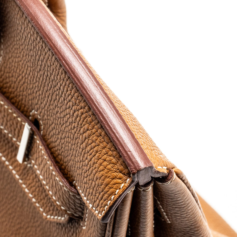 Hermes Birkin 35 Togo Gold SHW Stamp Square R