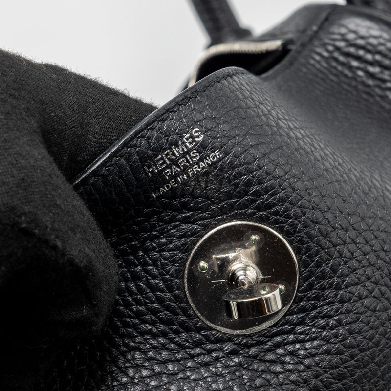 Hermes Lindy 30 Clemence Black SHW Stamp C