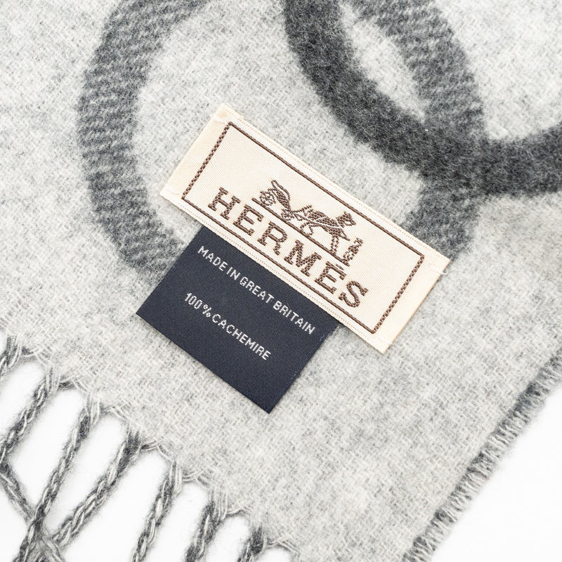 Hermes Any Mors Mufflers Cashmere Flanelle / Gris Chine Clair