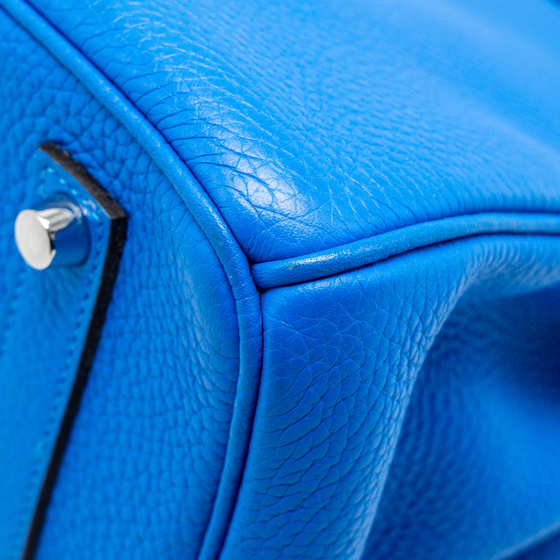 Hermes Birkin 35 Togo T7 Blue Hydra SHW Stamp Square P
