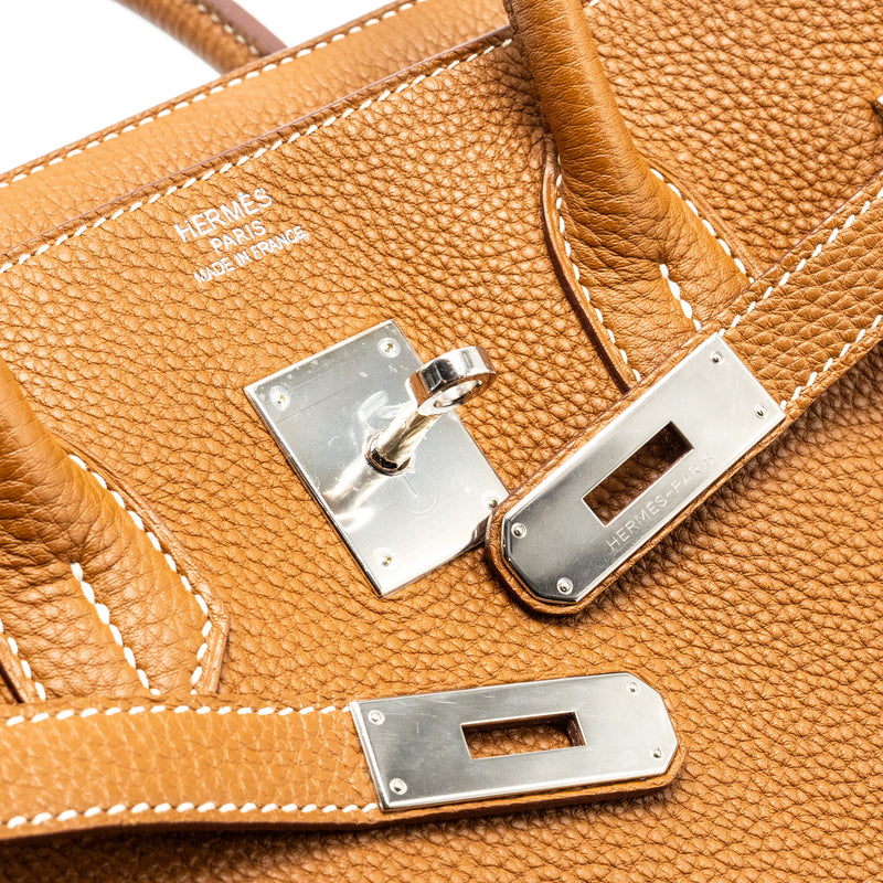 Hermes Birkin 35 Togo Gold SHW Stamp Square R