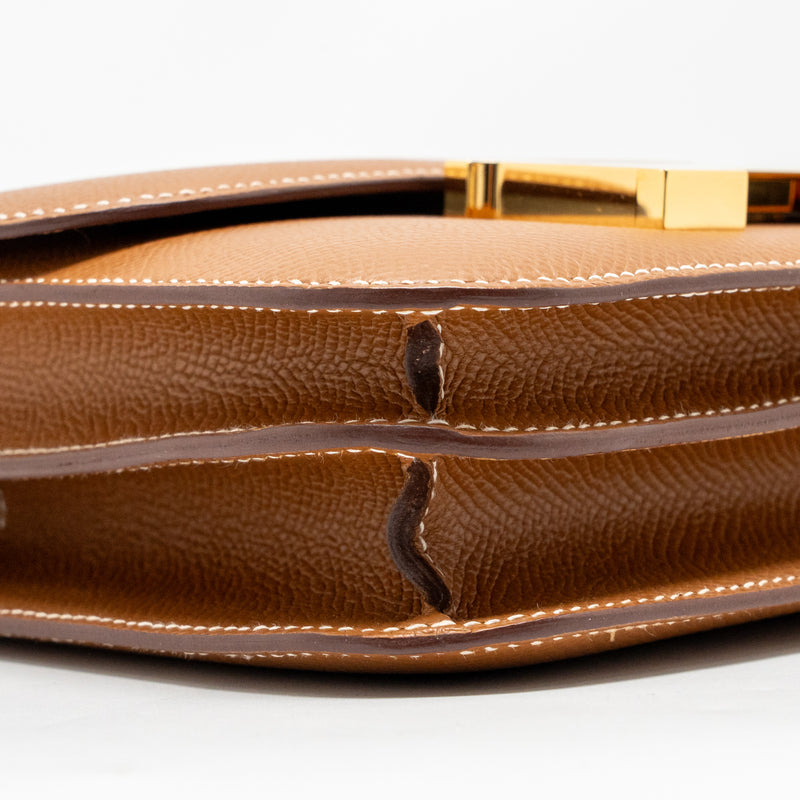 Hermes Mini Constance Epsom Gold GHW Stamp U