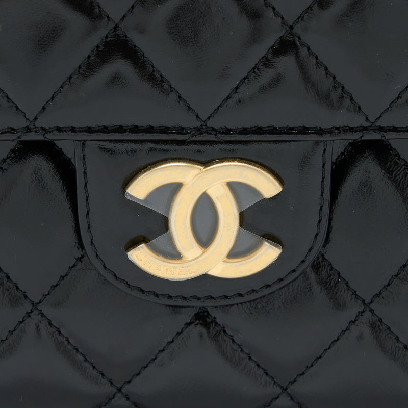 Chanel 23C Hobo Bag Shiny Calfskin Black Brushed GHW (Microchip)