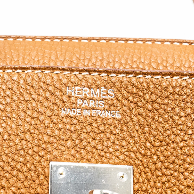 Hermes Birkin 35 Togo Gold SHW Stamp Square R