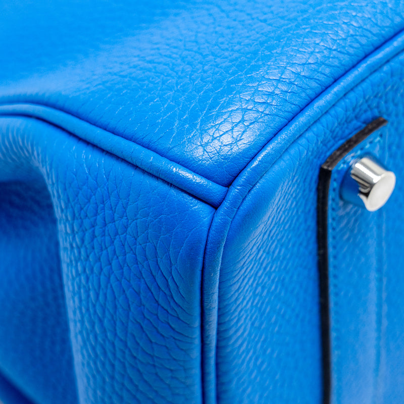 Hermes Birkin 35 Togo T7 Blue Hydra SHW Stamp Square P