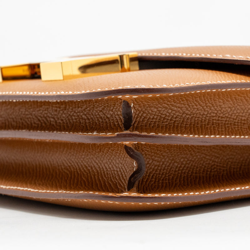Hermes Mini Constance Epsom Gold GHW Stamp U