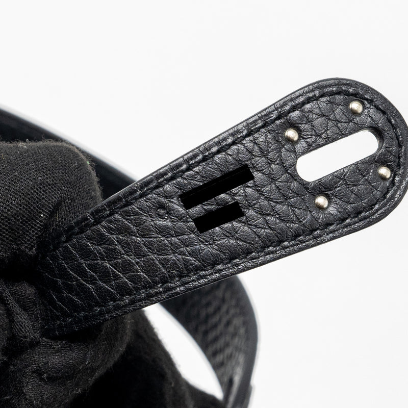 Hermes Lindy 30 Clemence Black SHW Stamp C