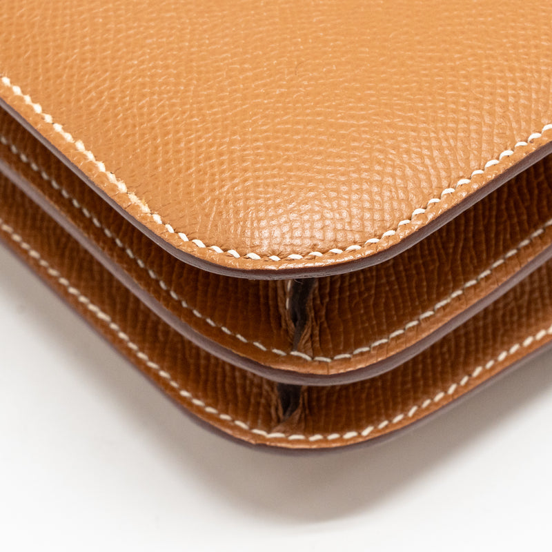 Hermes Mini Constance Epsom Gold GHW Stamp U