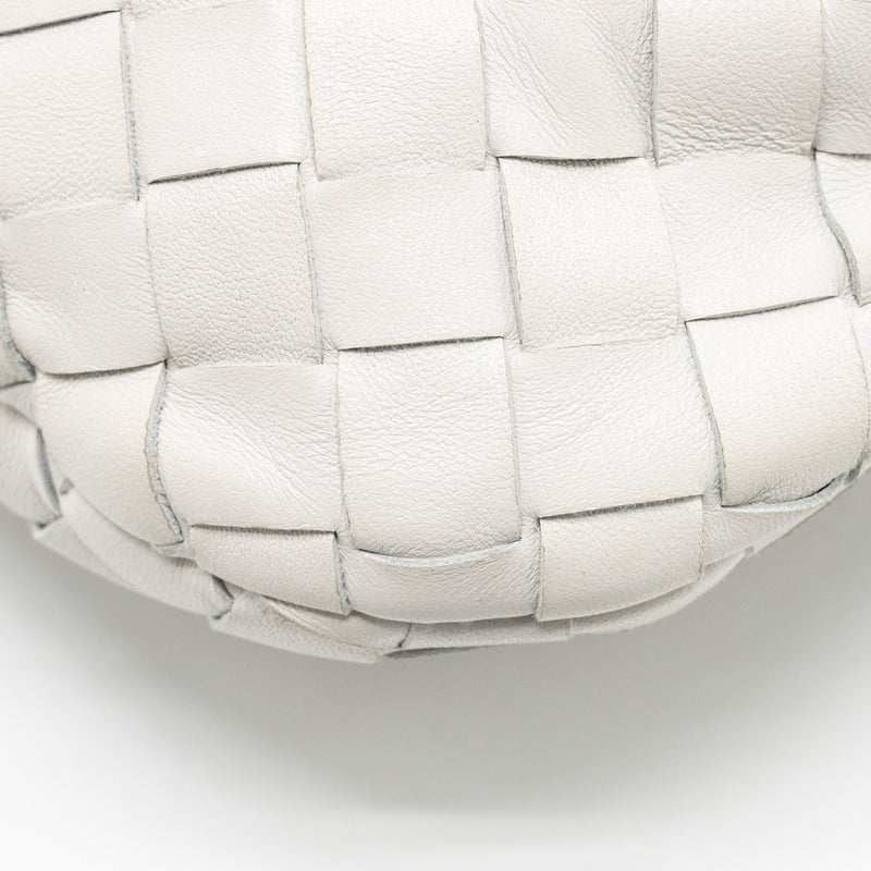 Bottega Veneta Mini Jodie Lambskin Chalk SHW