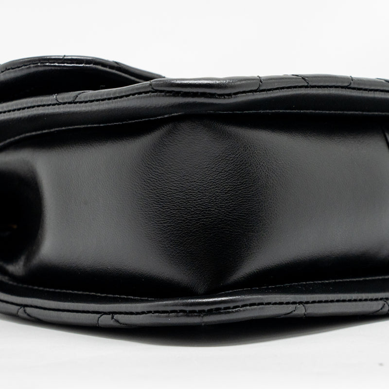 Chanel Quilted square flap bag lambskin black GHW