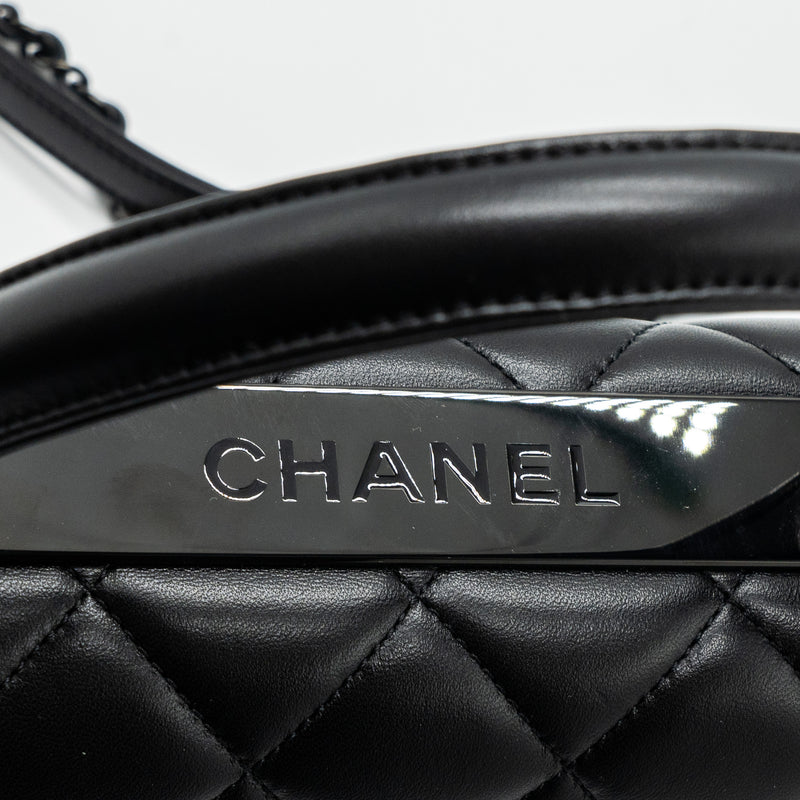 Chanel Small Trendy CC Flap Bag Lambskin So Black(microchip)