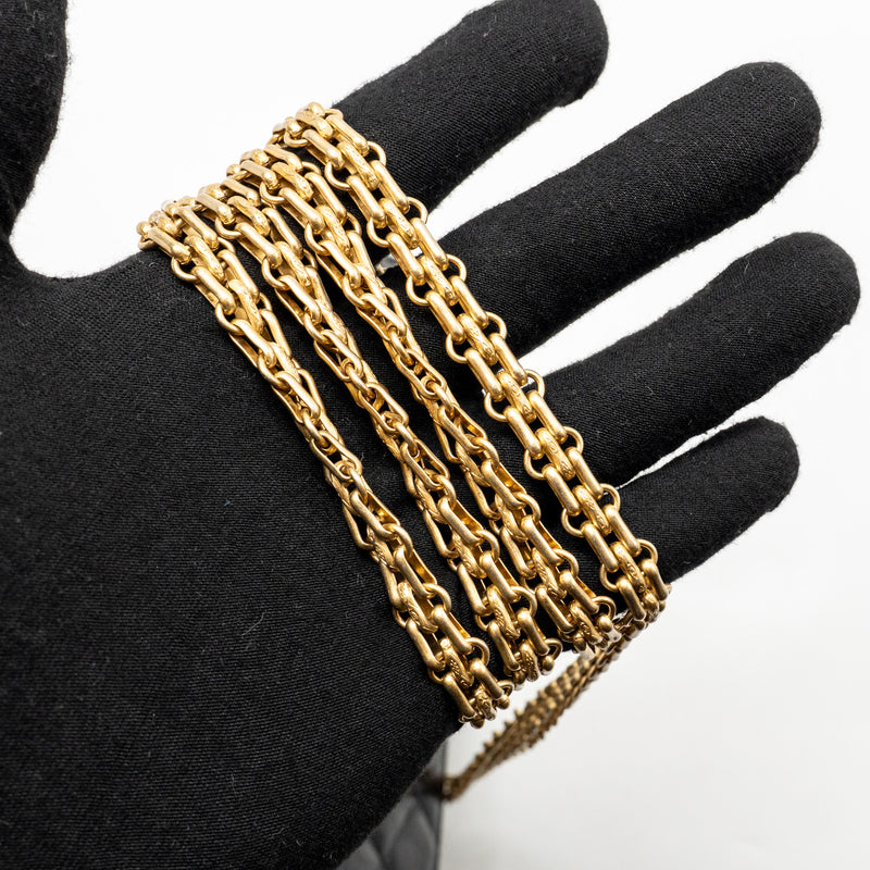Chanel 2.55 Wallet On Chain Aged Calfskin Black Brushed GHW (microchip)