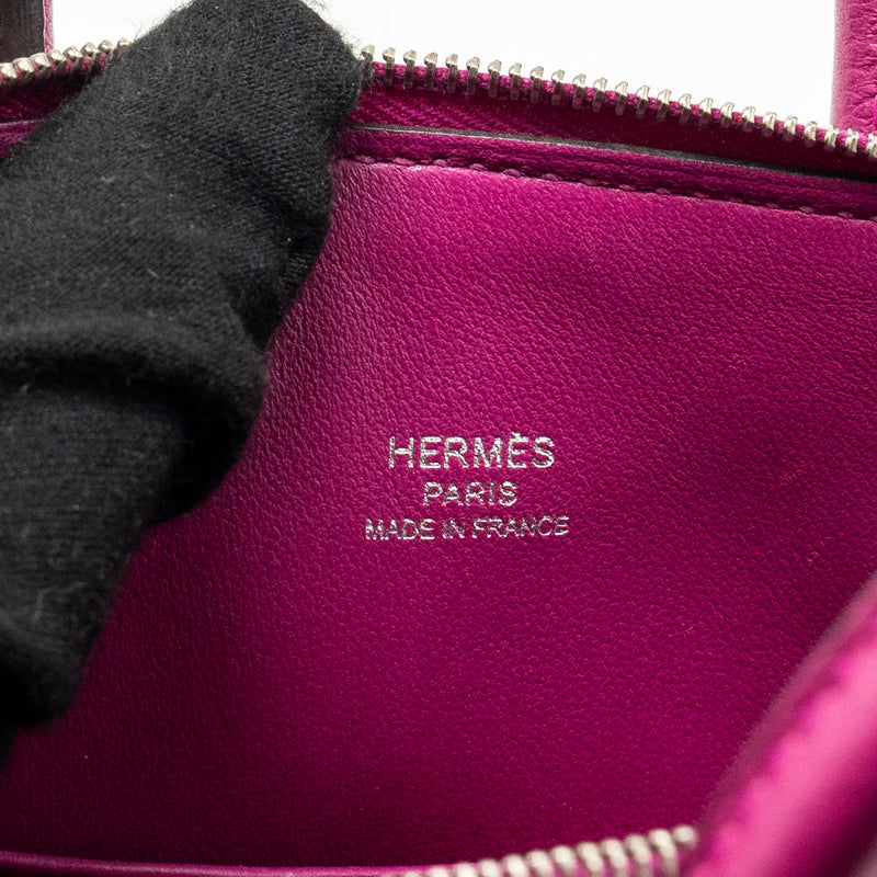 Hermes Mini Bolide Evercolor Rose Pourpre SHW Stamp C