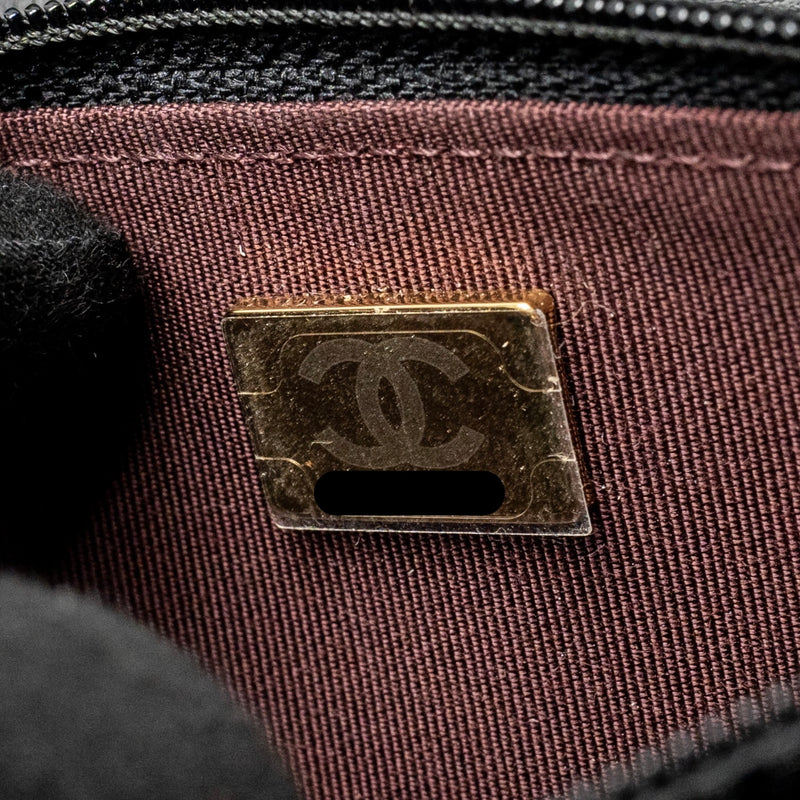 Chanel 2.55 Wallet On Chain Aged Calfskin Black Brushed GHW (microchip)