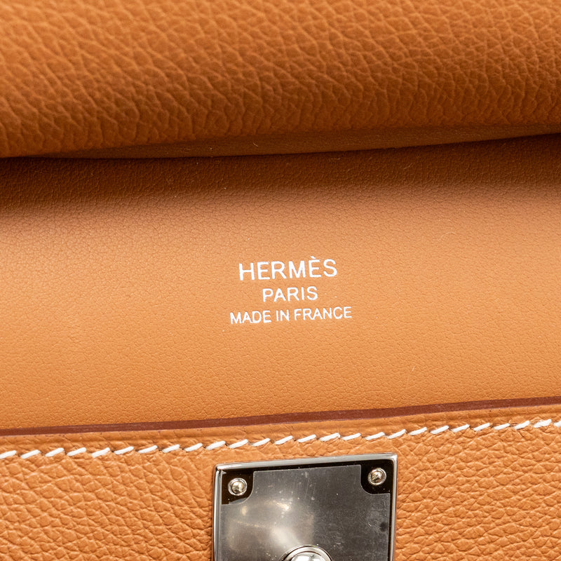 Hermes Mini Jypsiere Evercolor Gold SHW Stamp W