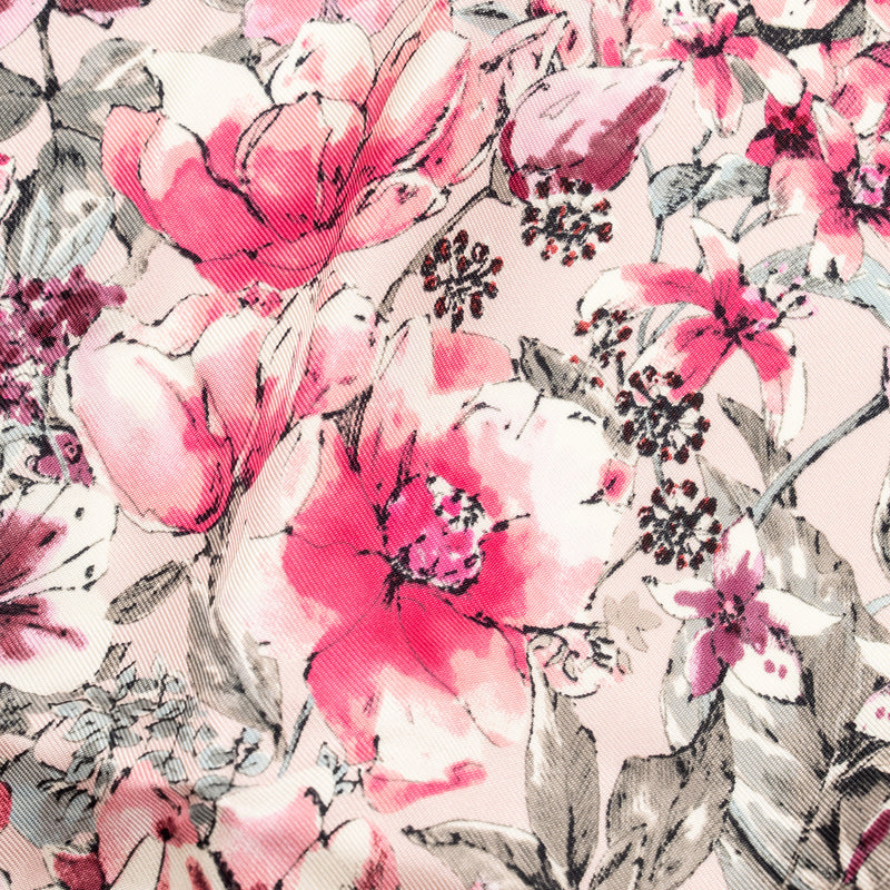 Dior 90cm Flower Scarf Silk Multicolour