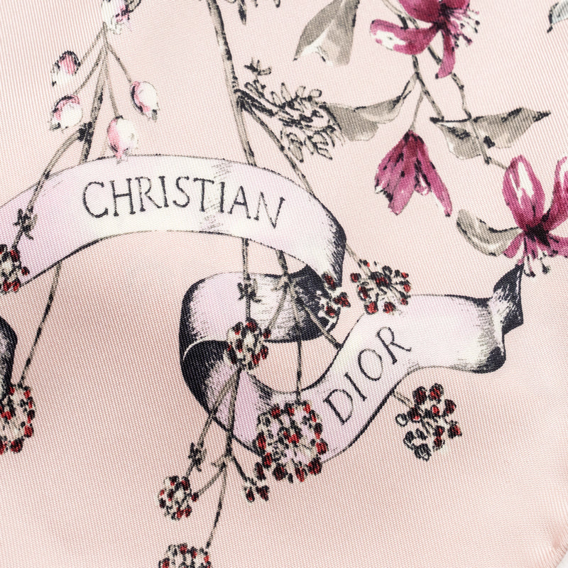 Dior 90cm Flower Scarf Silk Multicolour