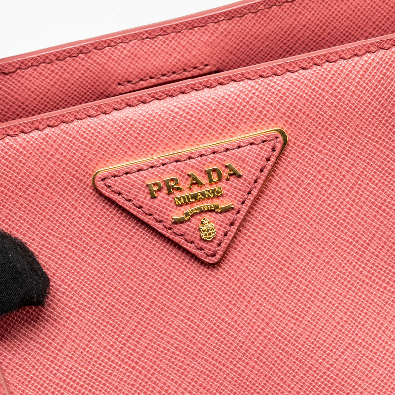 Prada Large Saffiano Tote Bag Galleria Saffiano Leather Pink GHW