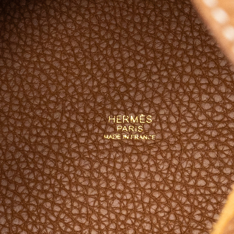 Hermes picotin 18 lock bag clemence gold GHW stamp Y