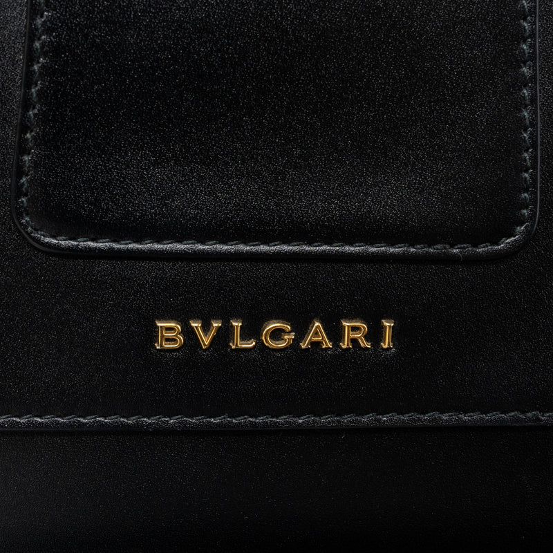 Bvlgari Serpenti Forever Top Handle Crossbody Bag leather Black LGHW