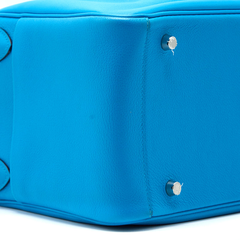 Hermes Lindy 30 Evercolor B3 Bleu Zanzibar SHW Stamp A