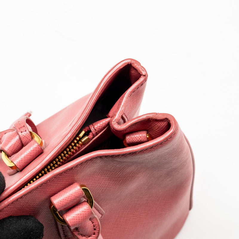 Prada Large Saffiano Tote Bag Galleria Saffiano Leather Pink GHW