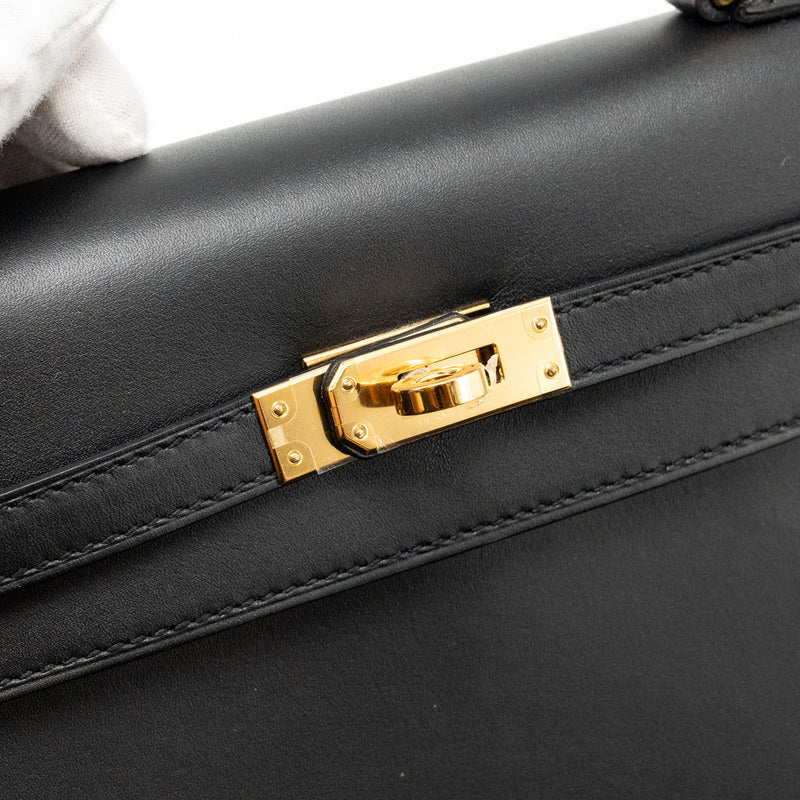 Hermes Kelly 25 Sombrero Black GHW Stamp C