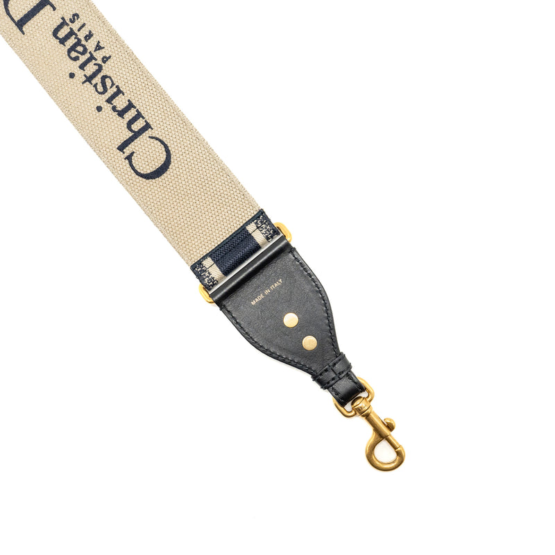 Dior Shoulder Strap Oblique Canvas Black/Navy GHW