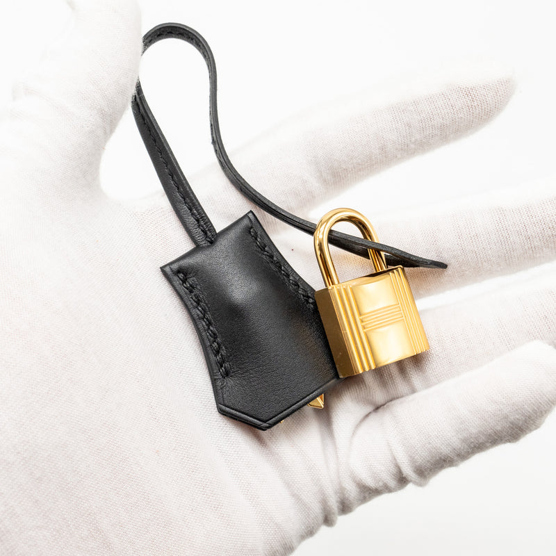 Hermes Kelly 25 Sombrero Black GHW Stamp C