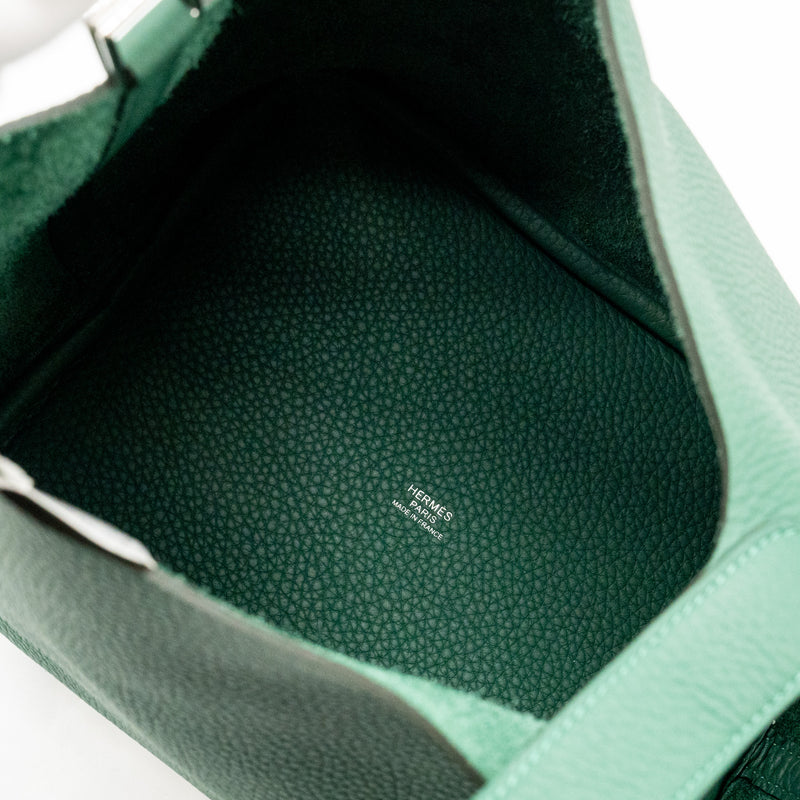 Hermes Picotin 22 Lock Bag Clemence Vert Moyen SHW Stamp W