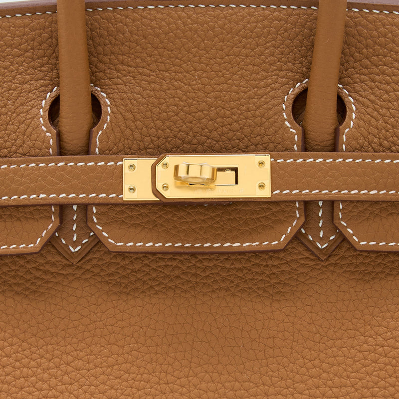 Hermes Birkin 25 Togo Gold GHW Stamp B