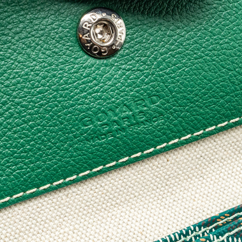 Goyard Boheme Hobo bag Goyardline Canvas / Calfskin Green SHW