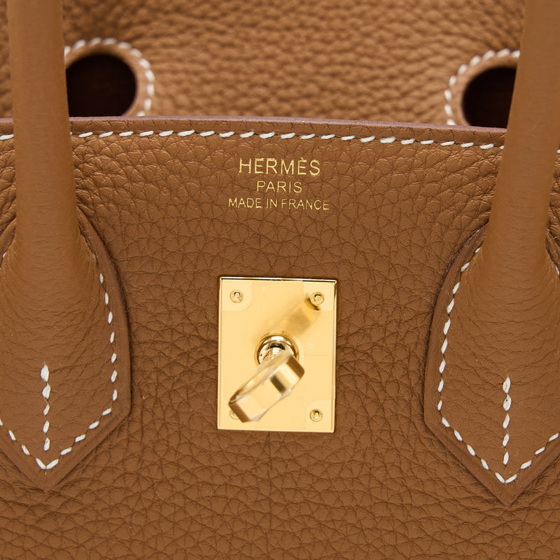 Hermes Birkin 25 Togo Gold GHW Stamp B