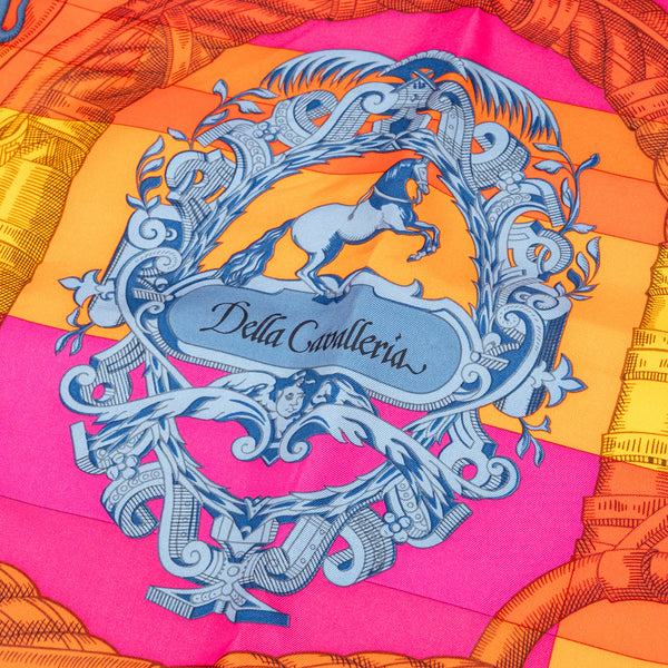 Hermes 90x90cm Della Cavalleria Silk Scarf Red/Multicolour