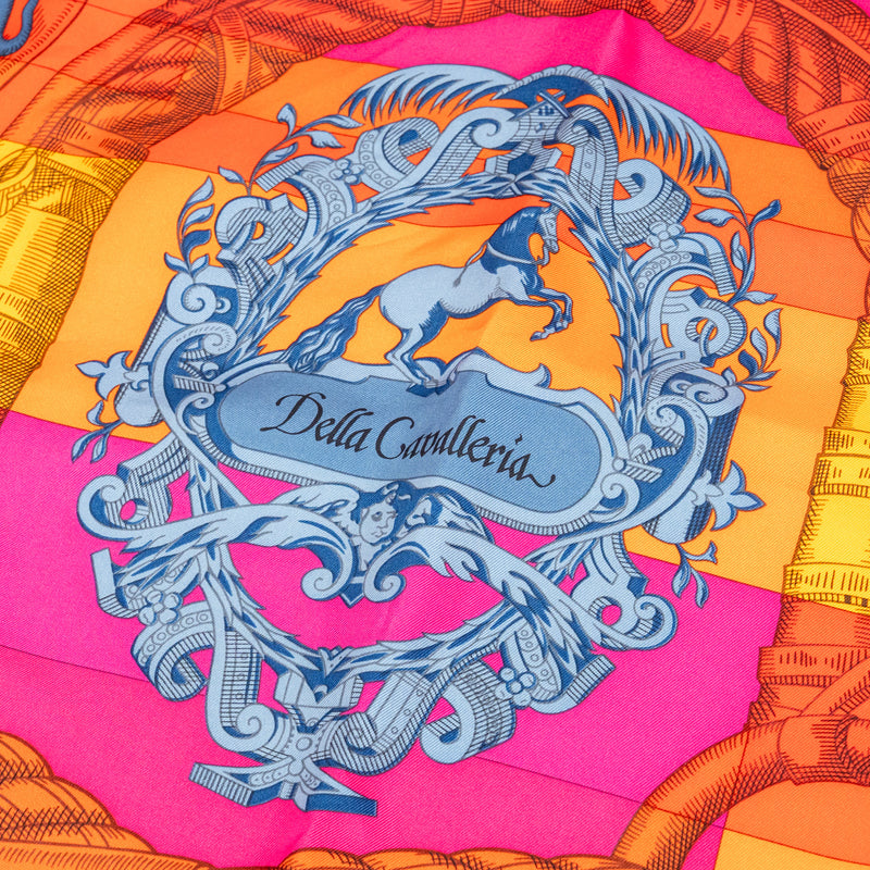 Hermes 90x90cm Della Cavalleria Silk Scarf Red/Multicolour