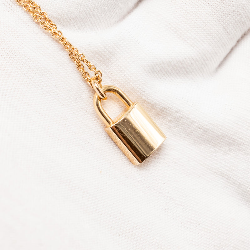 Hermes Amulettes Cadenas Pendant Rose Gold, Diamonds