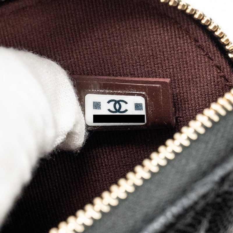 Chanel Classic CC Clutch with Chain Caviar Black LGHW (Microchip)