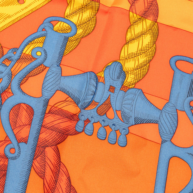 Hermes 90x90cm Della Cavalleria Silk Scarf Red/Multicolour