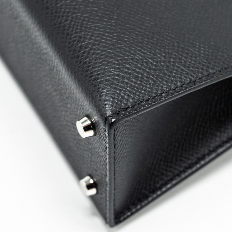 Hermes Mini Kelly II Epsom Black SHW Stamp W